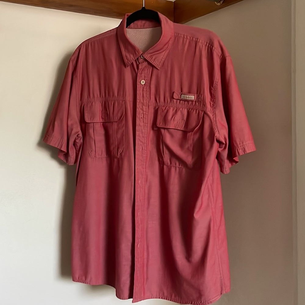 G.H. Bass & Co. Casual Button Down Shirt - Color: Salmon, Size: L